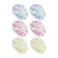 thumbnail image 1 of Unique Bargains 6 Pcs Disposable Flower Shower Cap for Bathroom Yellow Blue PE, 1 of 6