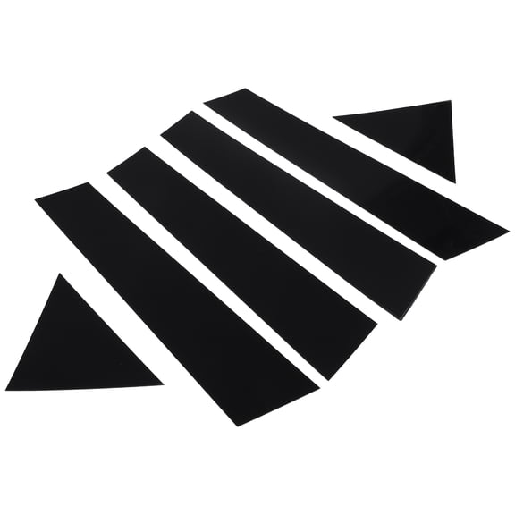 Unique Bargains 6 Pcs Door Pillar Window Trim Exterior Garnish Decor for Chrysler 300 300C 05-10 Plastic Black Replace