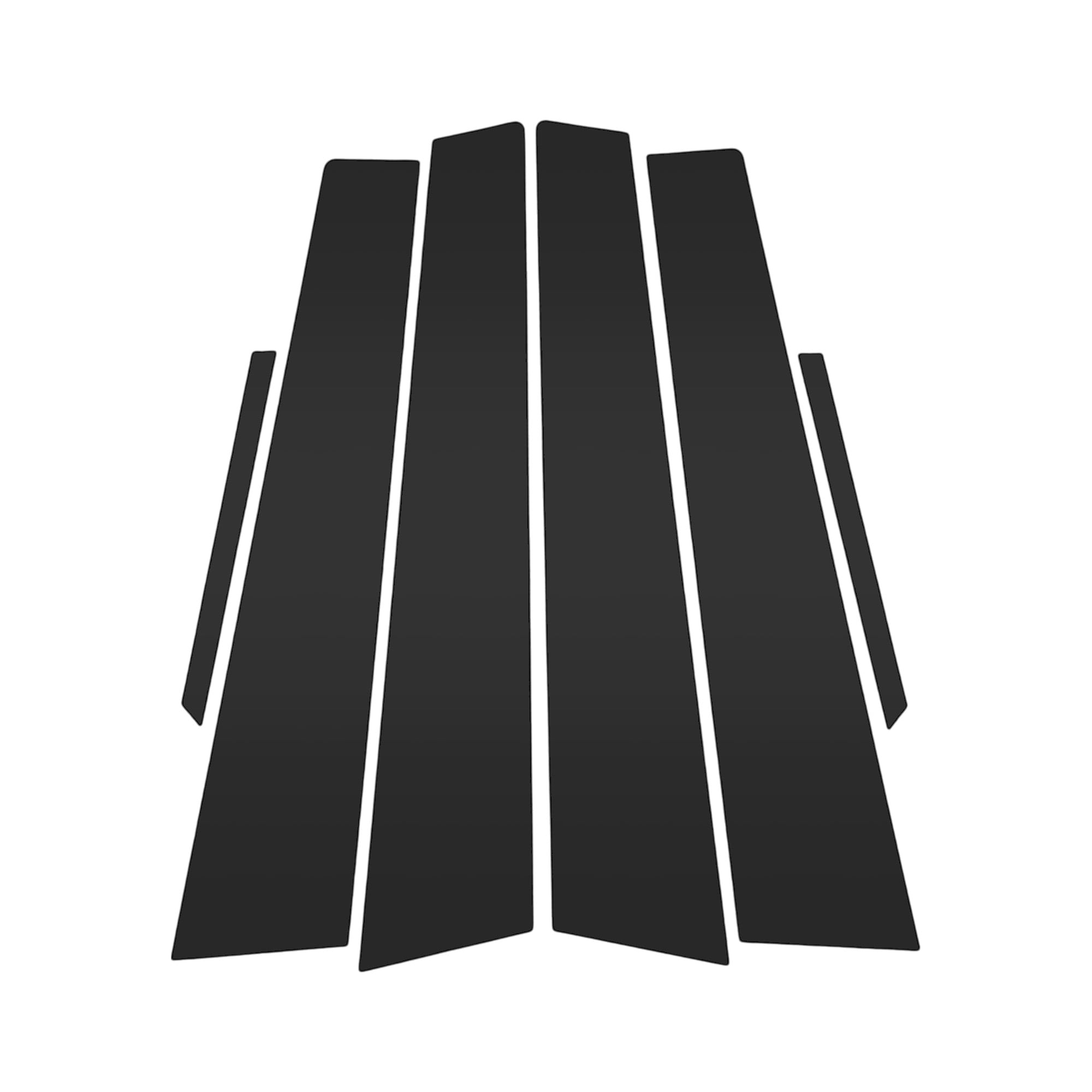 Unique Bargains 6 Pcs Door Pillar Window Trim for Cadillac CTS 2014-2015 Front Rear Black