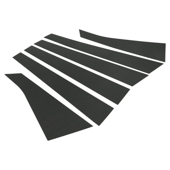 Unique Bargains 6 Pcs Door Pillar Window Trim for Chevrolet Impala 2006-2013 Plastic Black Carbon Fiber Replace