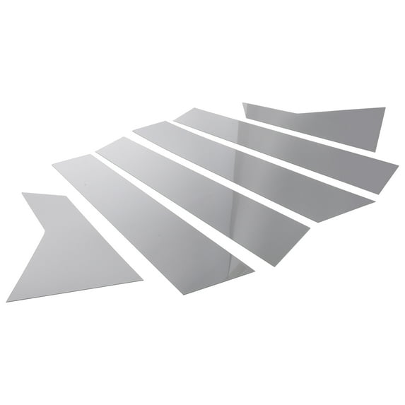 Unique Bargains 6 Pcs Door Pillar Window Trim for Honda Civic Sedan 2016-2021 Plastic Chrome Silver Tone