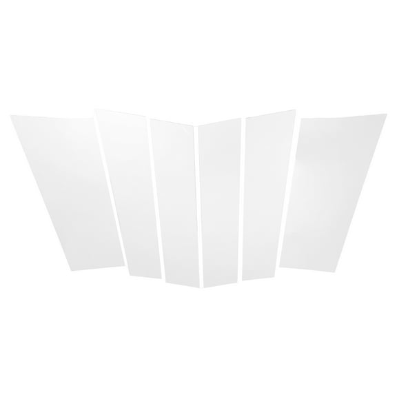 Unique Bargains Door Pillar Window Trim for Honda Odyssey 2011-2017 Front Rear Left Right Anti Scratch Sticker Pillar Posts Door Outer Exterior Cover 6 Pcs Silver Tone