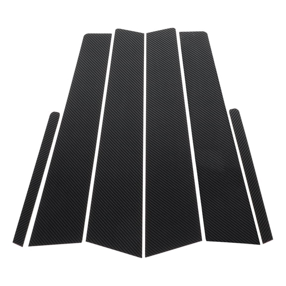 Unique Bargains 6 Pcs Door Pillar Window Trim for KIA Cerato 2014-2018 Black Carbon Fiber