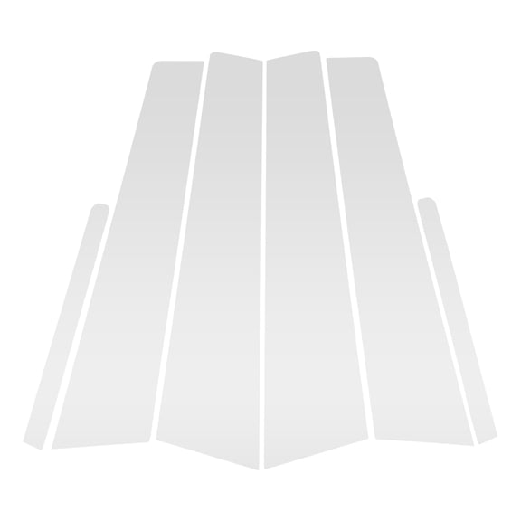 Unique Bargains 6 Pcs Door Pillar Window Trim for KIA Cerato 2014-2018 Silver Tone