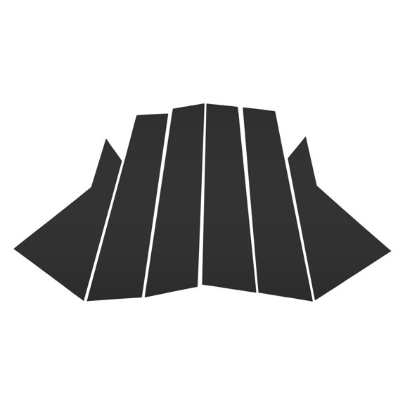 Unique Bargains 6 Pcs Door Pillar Window Trim for KIA Cerato 2019-2023 Black