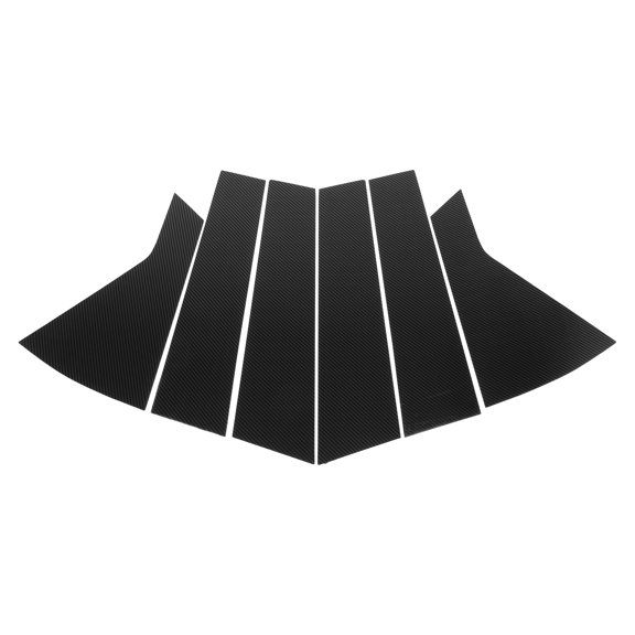 Unique Bargains 6 Pcs Door Pillar Window Trim for KIA EV6 GT 2021-2024 Black Carbon Fiber