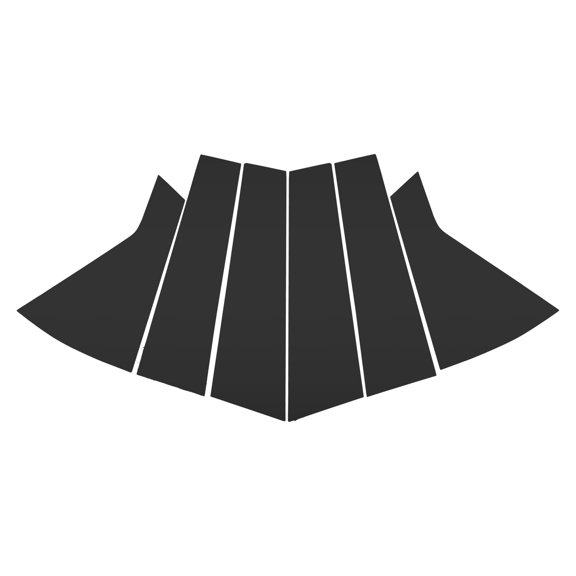 Unique Bargains 6 Pcs Door Pillar Window Trim for KIA EV6 GT 2021-2024 Black