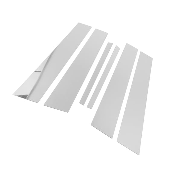 Unique Bargains 6 Pcs Door Pillar Window Trim for Mercedes C-Class 2008-2014 Chrome Silver Tone