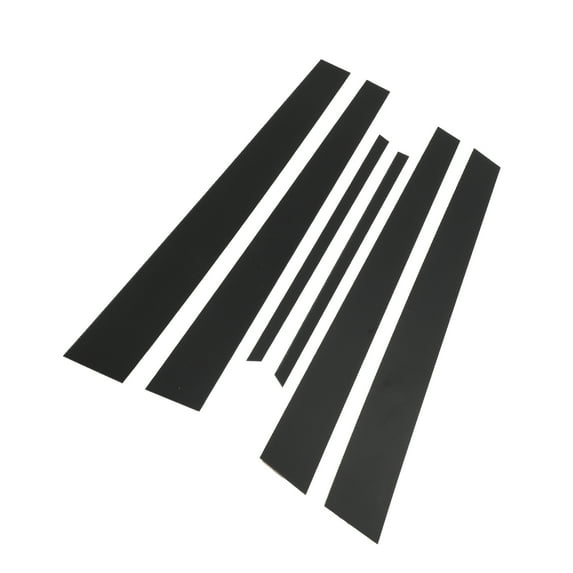 Unique Bargains 6 Pcs Door Pillar Window Trim for Mitsubishi Lancer 2002-2007 Front Rear Left Right Anti Scratch Sticker Pillar Posts Door Outer Exterior Cover Black