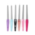 thumbnail image 1 of Unique Bargains 6 Pcs Double-sided Stainless Steel Nail Files Mixed Colors, 1 of 7
