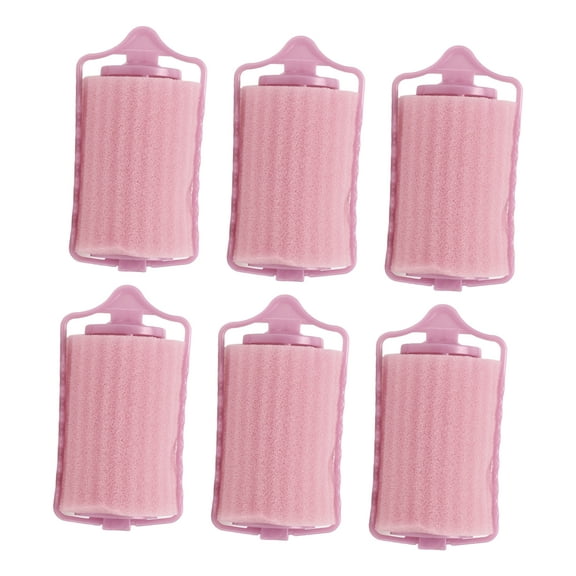 Unique Bargains 6 Pcs Durable Convenient Sponge Foam Hair Roller for Women 3.27"x1.73" Pink