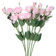 Unique Bargains 6 Pcs Eustoma Lisianthus Long Stem Artificial Flowers