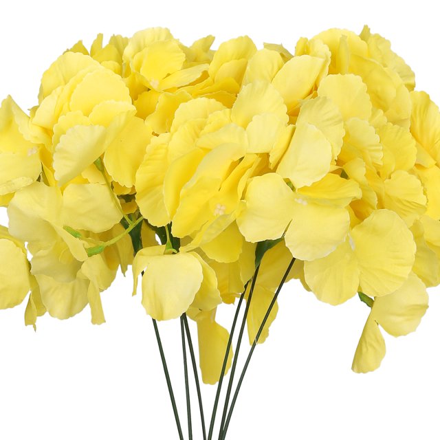 Unique Bargains 6 Pcs Fake Hydrangea Flowers Bouquets Artificial Silk