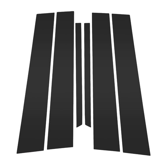 Unique Bargains 6 Pcs Front Rear Left Right Car Door Pillar Window Trim for Mercedes-Benz C-Class 1994-2000 Plastic Black