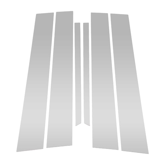 Unique Bargains 6 Pcs Front Rear Left Right Car Door Pillar Window Trim for Mercedes-Benz C-Class 1994-2000 Plastic Chrome Silver Tone