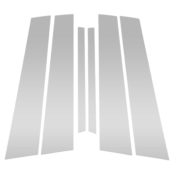 Unique Bargains 6 Pcs Front Rear Left Right Car Door Pillar Window Trim for Mercedes-Benz C-Class 2008-2014 Plastic Chrome Silver Tone