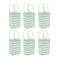 thumbnail image 1 of Unique Bargains 6 Pcs Gift Bags Stripes Gift Packaging Green, 1 of 5