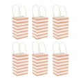 thumbnail image 1 of Unique Bargains 6 Pcs Gift Bags Stripes Gift Packaging Pink, 1 of 5