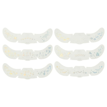Unique Bargains 6 Pcs Halloween Style C Temporary Face Tattoo Colorful Water Film Paper PET Film