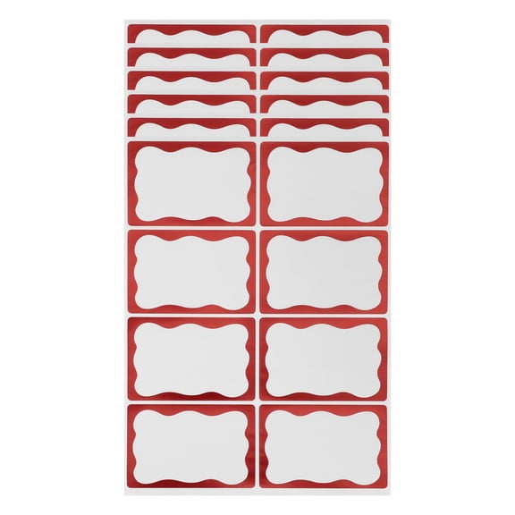 Unique Bargains 6 Pcs Handwritable Gift stickers 3"x2" Scarlet Red