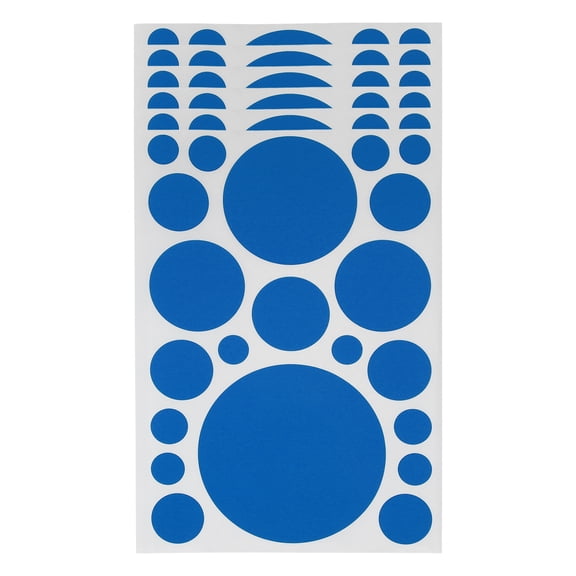 Unique Bargains 6 Pcs Mall Large Round Dots Gift stickers Blue