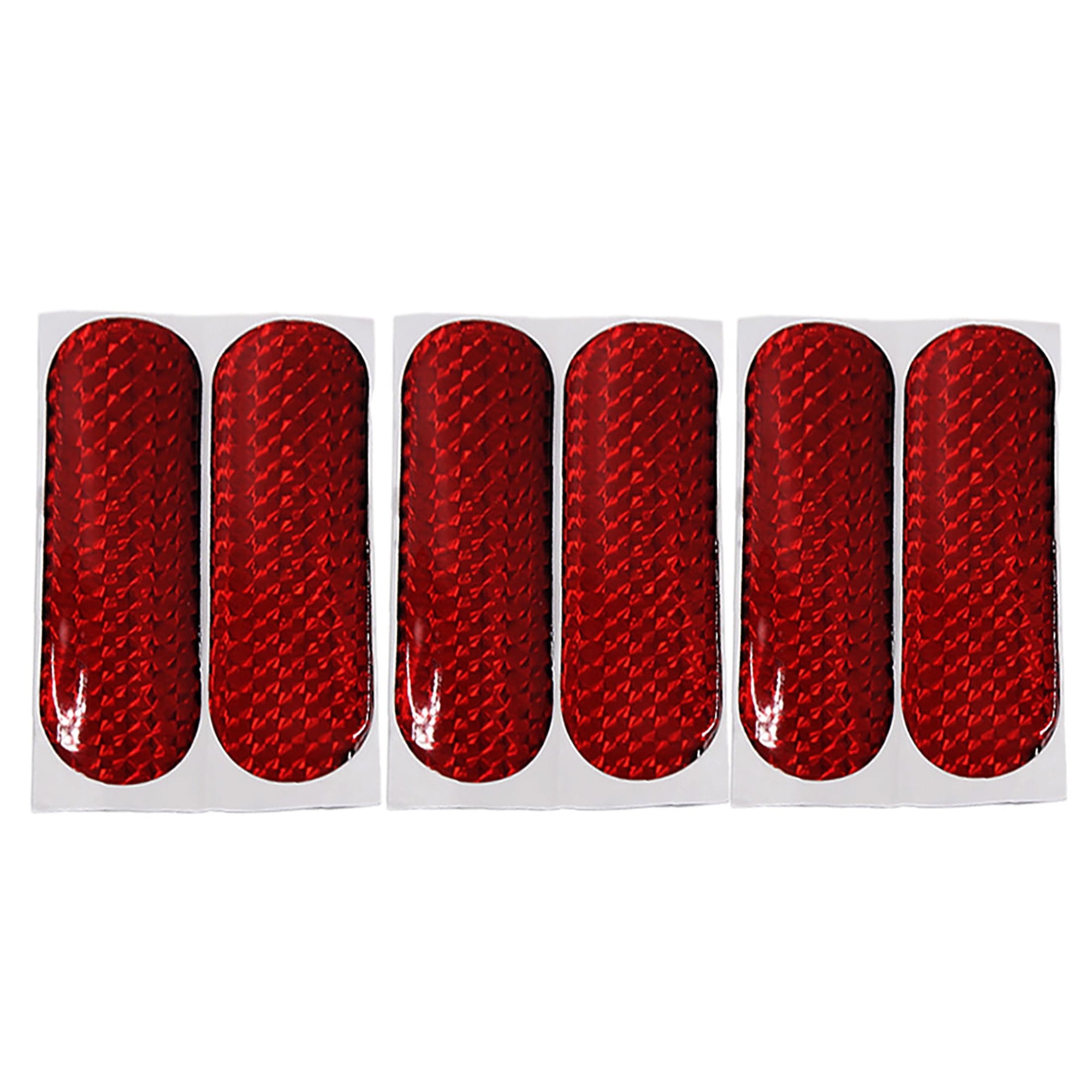 Unique Bargains 6 Pcs Red Exterior Reflective Warning Self-adhesive ...