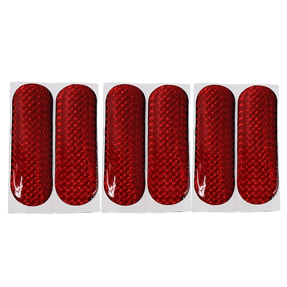 Unique Bargains 6 Pcs Red Exterior Reflective Warning Self-adhesive Tape Sticker for Car