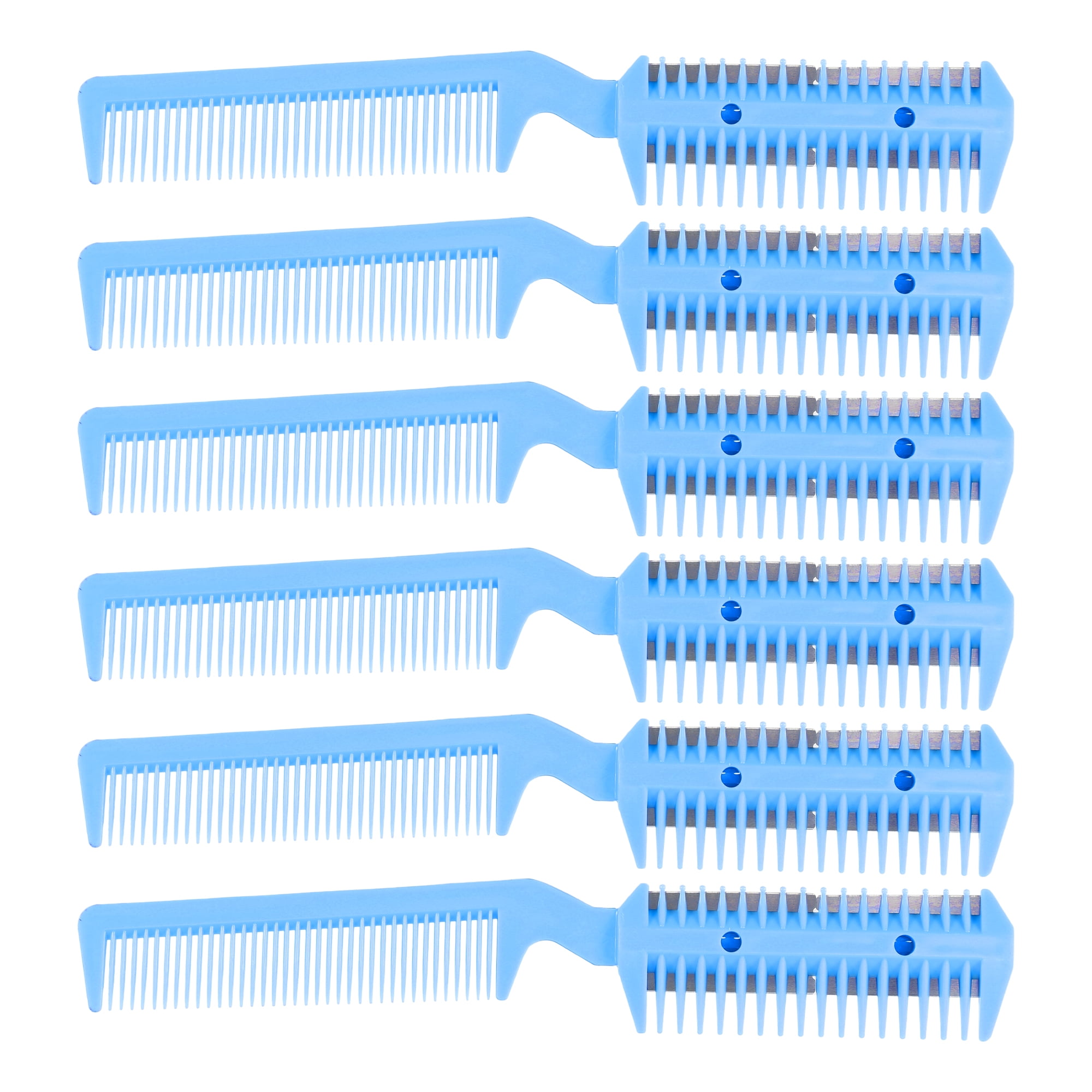 Unique Bargains 6 Pcs Split Ends Dual Edge Razor Comb Hair Trimmer for