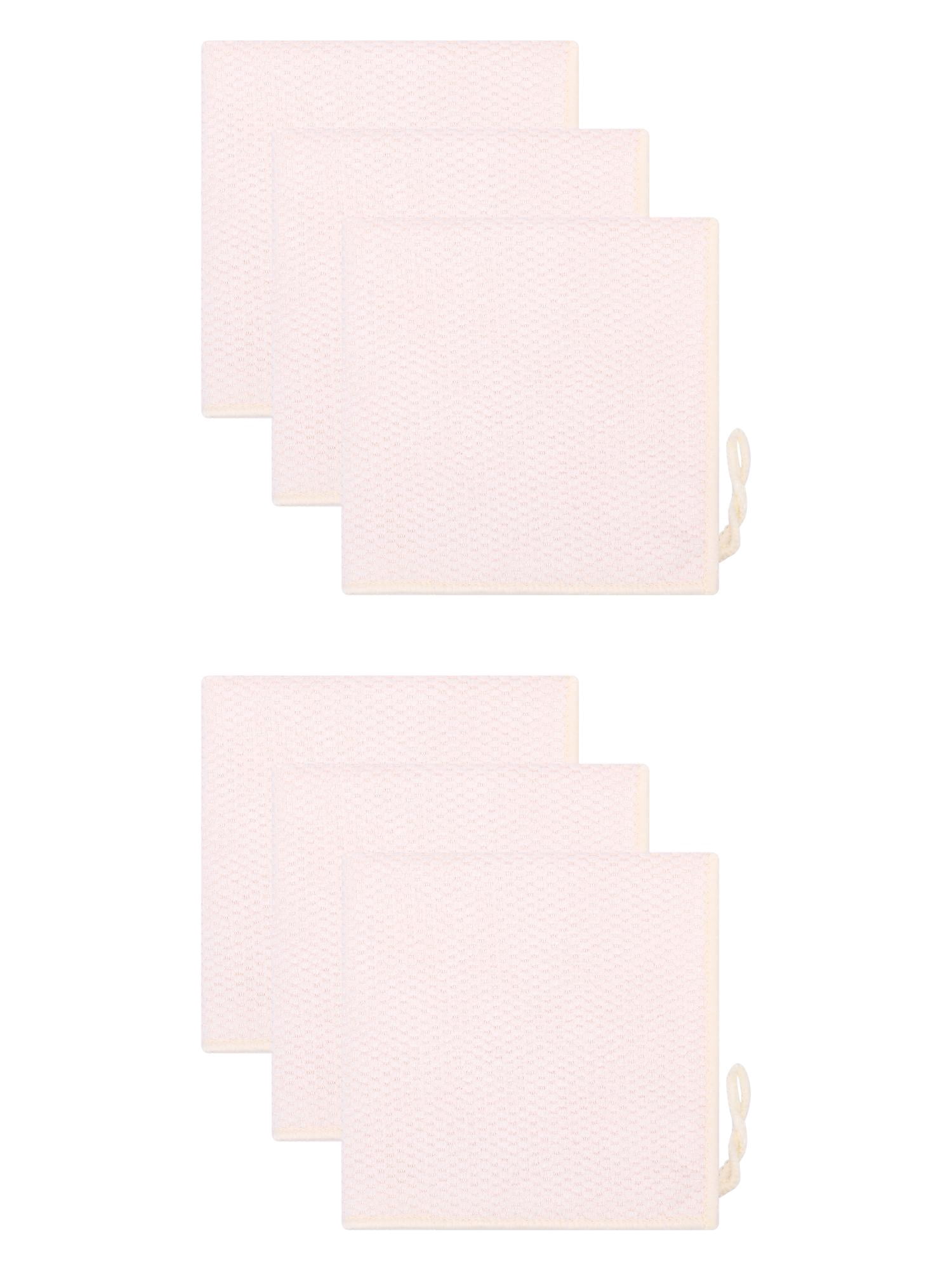 Unique Bargains 6 Pcs Waffle Weave Microfiber Cleaning Cloth Rag Beige 12" x 12"