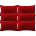 thumbnail image 1 of Unique Bargains 6 Piece Breathable Egyptian Cotton Pillow Case Cover Red King, 1 of 8