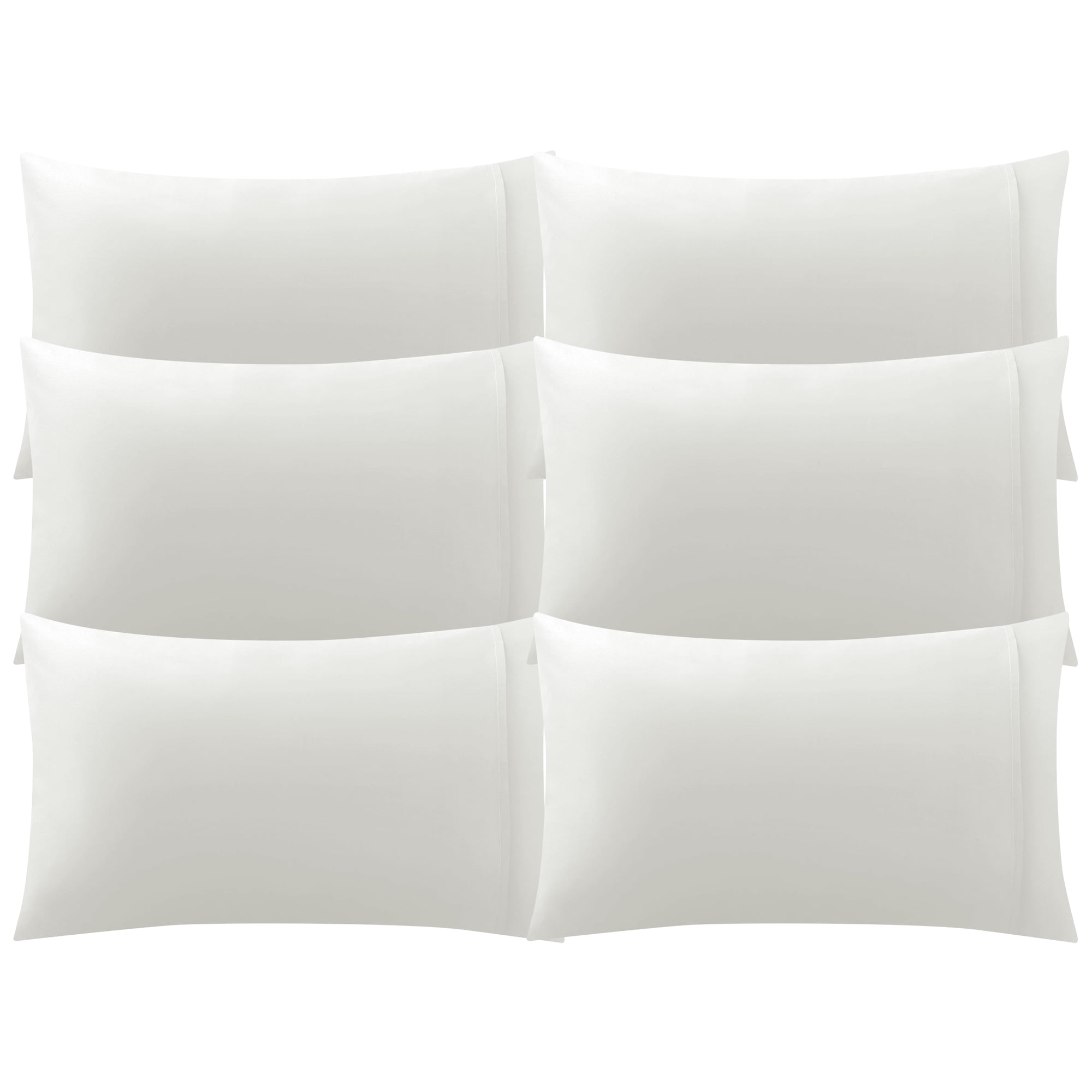 Unique Bargains 6 Piece Breathable Egyptian Cotton Pillow Case Cover White King