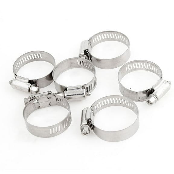 Unique Bargains 6 Pieces 0.8" to 1.5" Hoop Ring Hose Clamp Fastener