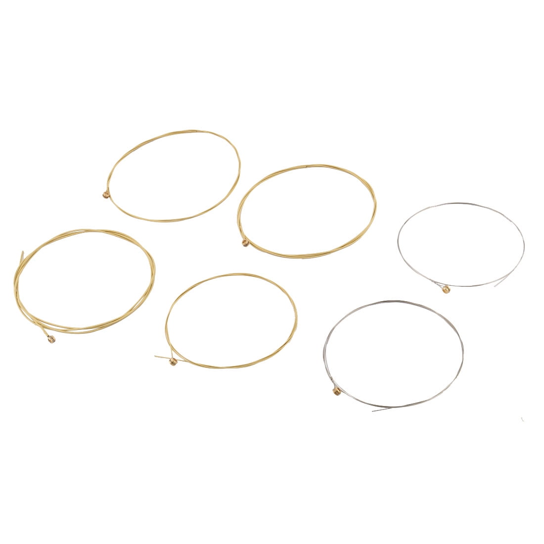 Unique Bargains 6 Pcs Steel Strings Replacement New for Beginner Acoustic Guitar
