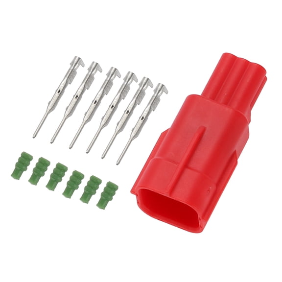 Unique Bargains 6 Pin Car Electrical Wire Connector Plug Housing Kits Waterproof for Car 1 Set 0.6mm Series