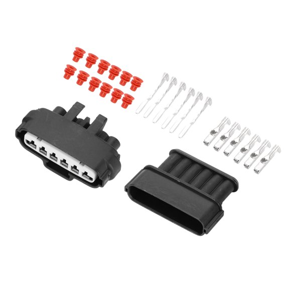 Unique Bargains 6 Pin Throttle Accelerator Connector Plug Waterproof Male Female Wire Terminal Connector for Toyota 1Set
