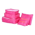 thumbnail image 1 of Unique Bargains 6 Set Travel Bag for Storage Closet Organizers Travel Accessories Rose Red, 1 of 5