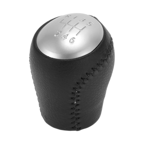 Unique Bargains 6 Speed Manual Gear Shift Knob, Automotive Gearbox Stick Shifter Lever Knob for Nissan Juke 2011-2013 Plastic Faux Leather Black Silver Tone, 1 Pc