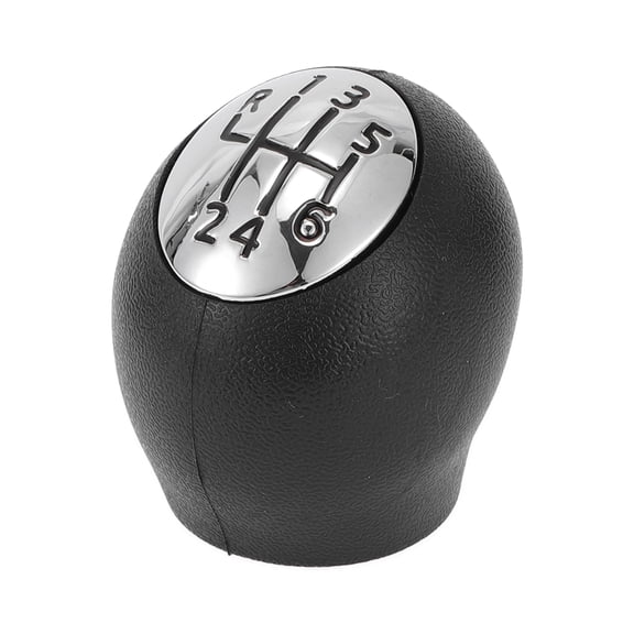 Unique Bargains 6 Speed Manual Gear Shift Knob No.328650005R for Renault Laguna 2007-2022 Plastic Automotive Gearbox Stick Shifter Lever Knob Black Chrome Silver Tone