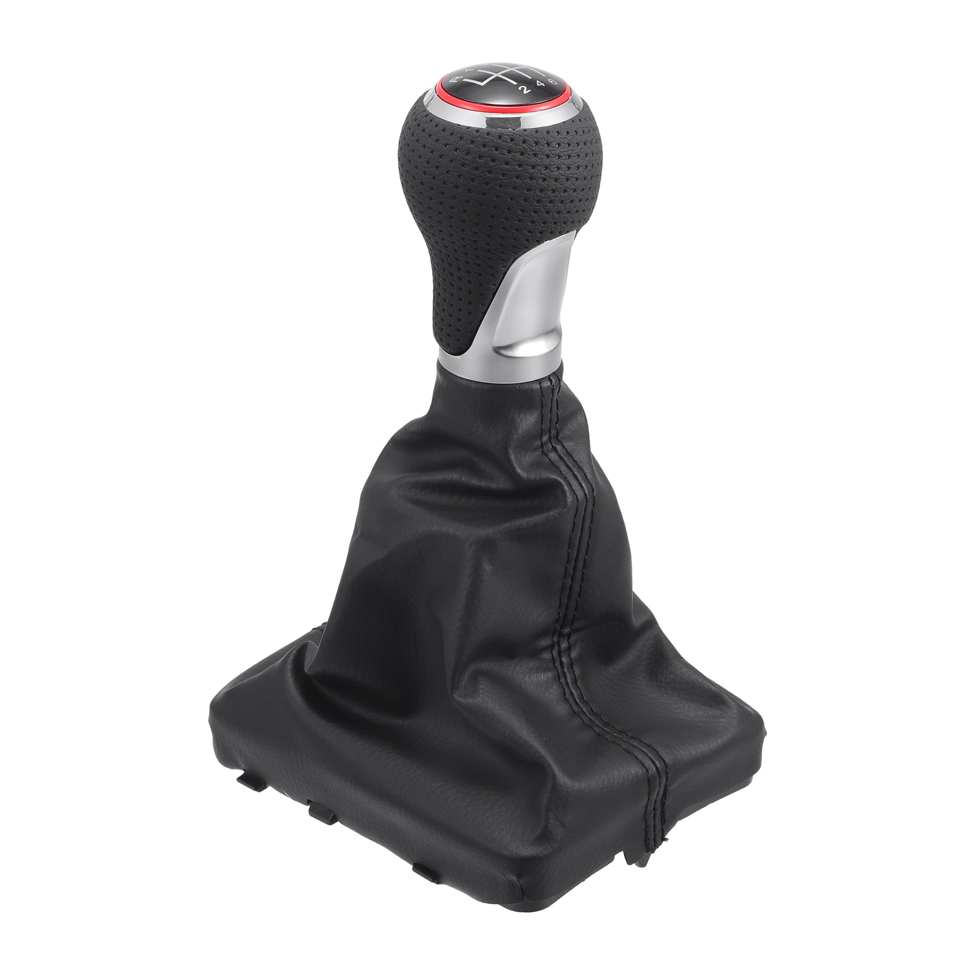 Unique Bargains 6 Speed Manual Gear Shift Knob with Dust Cover - Stick Shifter Knob - for Audi A6 2004-2008 Faux Leather