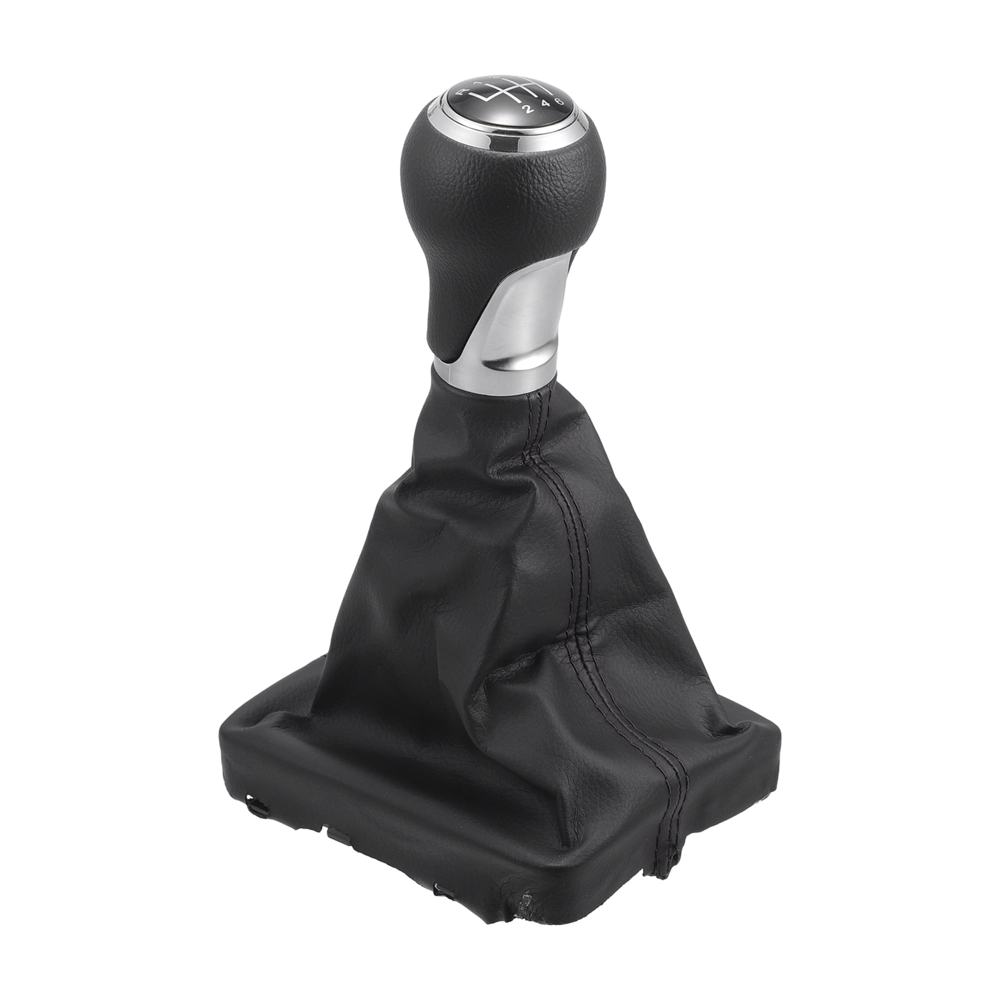 Unique Bargains 6 Speed Manual Gear Shift Knob with Dust Cover - Stick Shifter Knob - for Audi A6 C6 04-08 Faux Leather