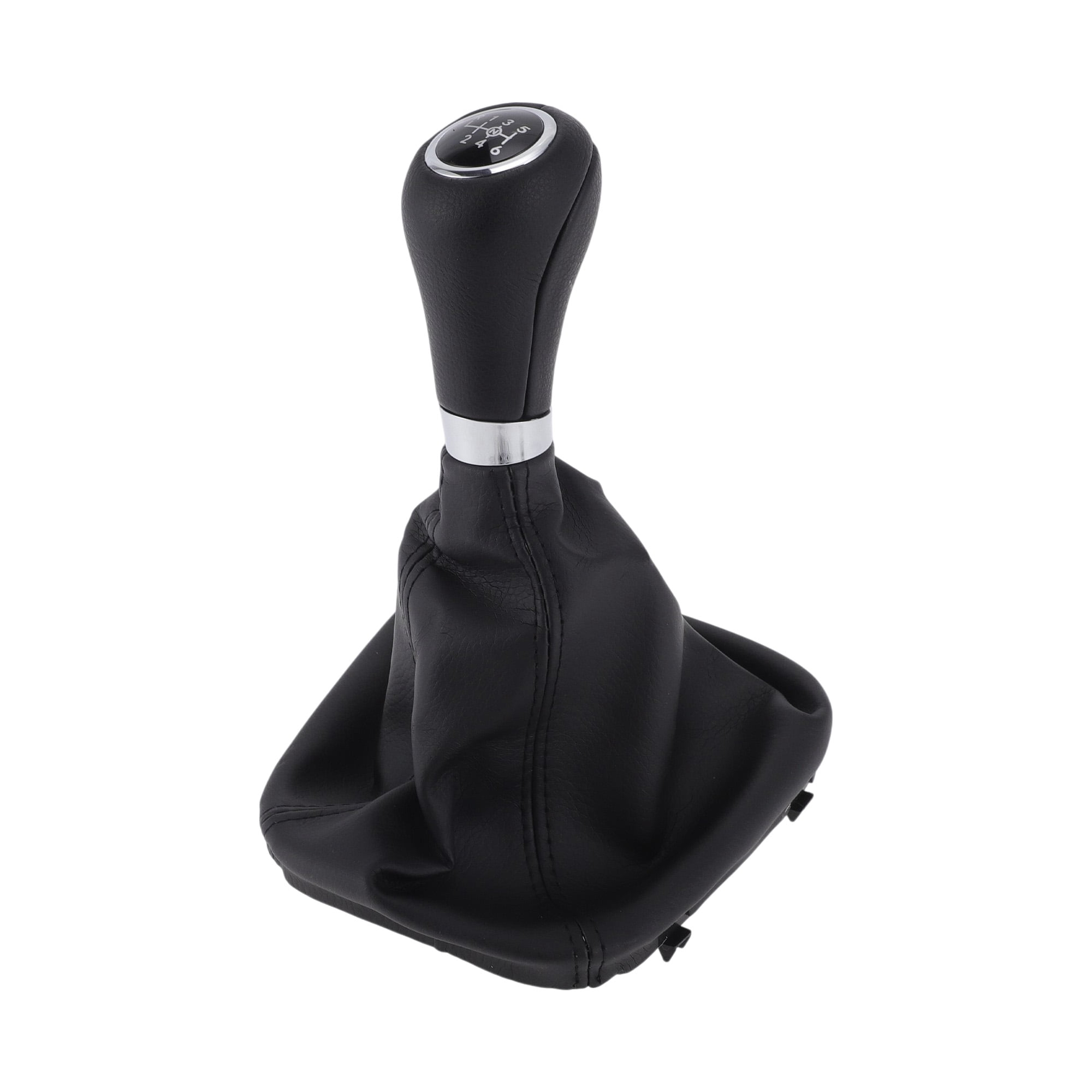 Unique Bargains 6 Speed Manual Gear Shifter Knob with Cover - Car Stick Shift Knob - for Mercedes-Benz C-Class 2000-2007 Plastic Faux Leather Black - 1 Pc
