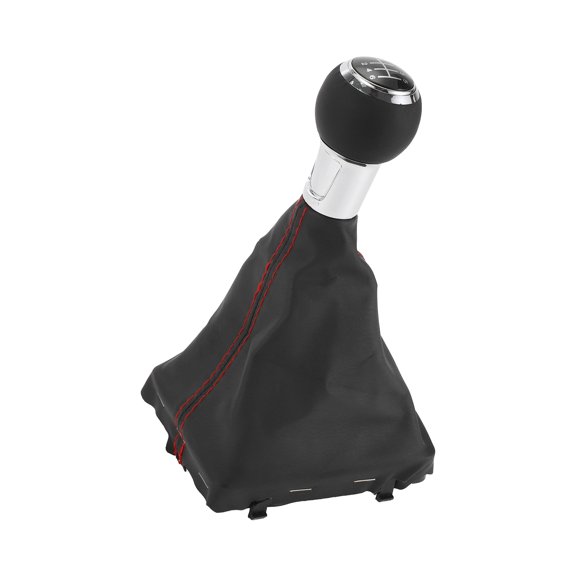 Unique Bargains 6 Speed Manual Shift Knob with Boot Cover Stick Shifter Knob for Audi A3 Plastic Faux Leather 1 Pcs