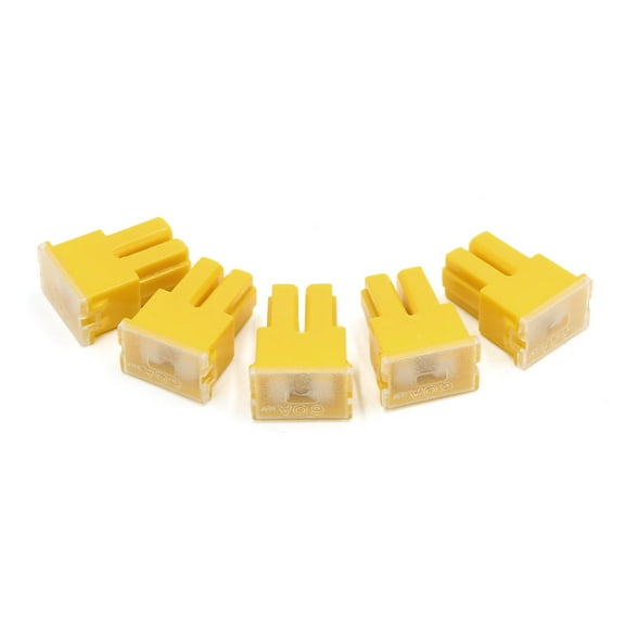 Unique Bargains 60  32V Female PAL Car Auto Link Slow Blow Fuse Block Yellow 5pcs