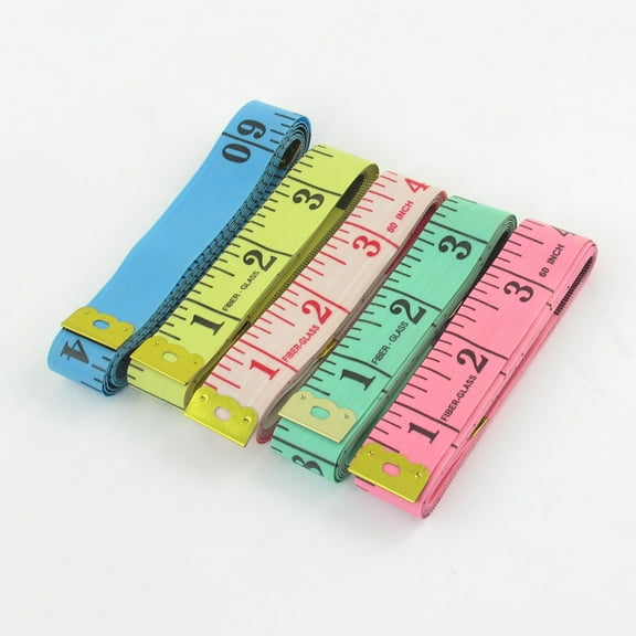 Unique Bargains 60-Inch Assorted Inch/Metric Tape Measure Sewing Tailor Cloth Ruler 5 Pcs