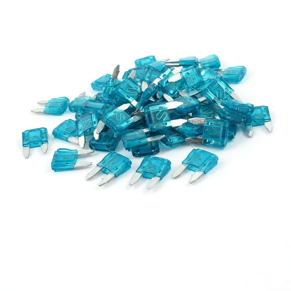 Unique Bargains 60 Pcs Plastic Housing 15A Vehicle Car Auto  Fuses Blue