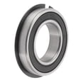 thumbnail image 1 of Unique Bargains 6007NR2RS Deep Groove Ball Bearings 35x62x14mm P0 Double Rubber Seal Lubricated Bearings 1 Pc Car Scooter Skateboard Wheel Universal Silver Tone Black, 1 of 6