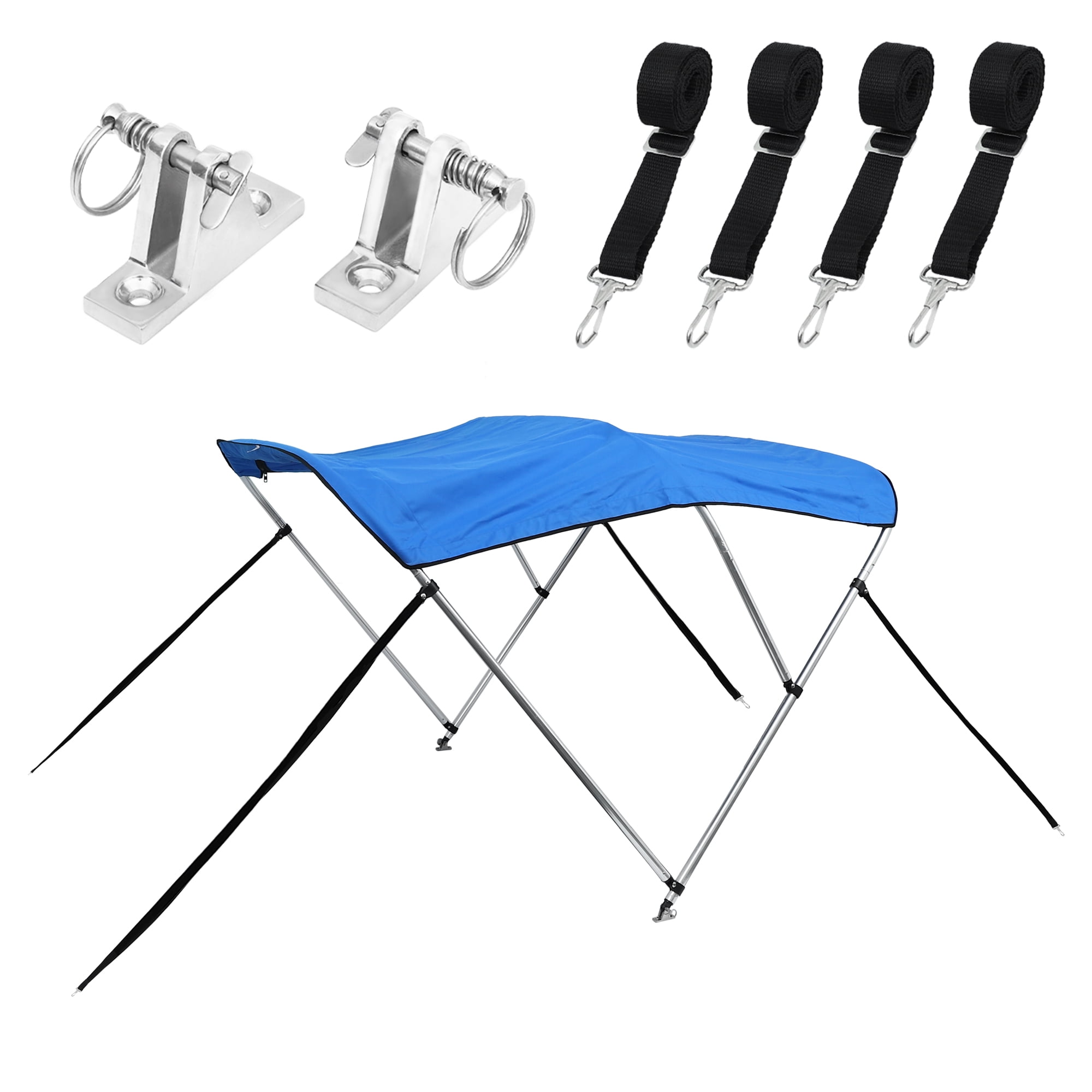 16-Piece Bimini Top Hardware Kit – Stainless Steel Hinge Mount & Eye Ends For Boats