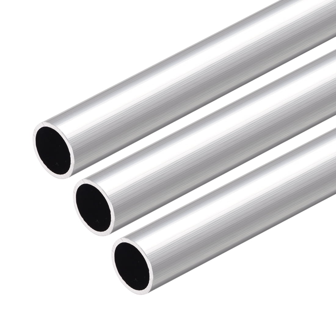 Unique Bargains 6063 Aluminum Round Tube Straight Pipes 0.55" x 0.47" x 11.81"