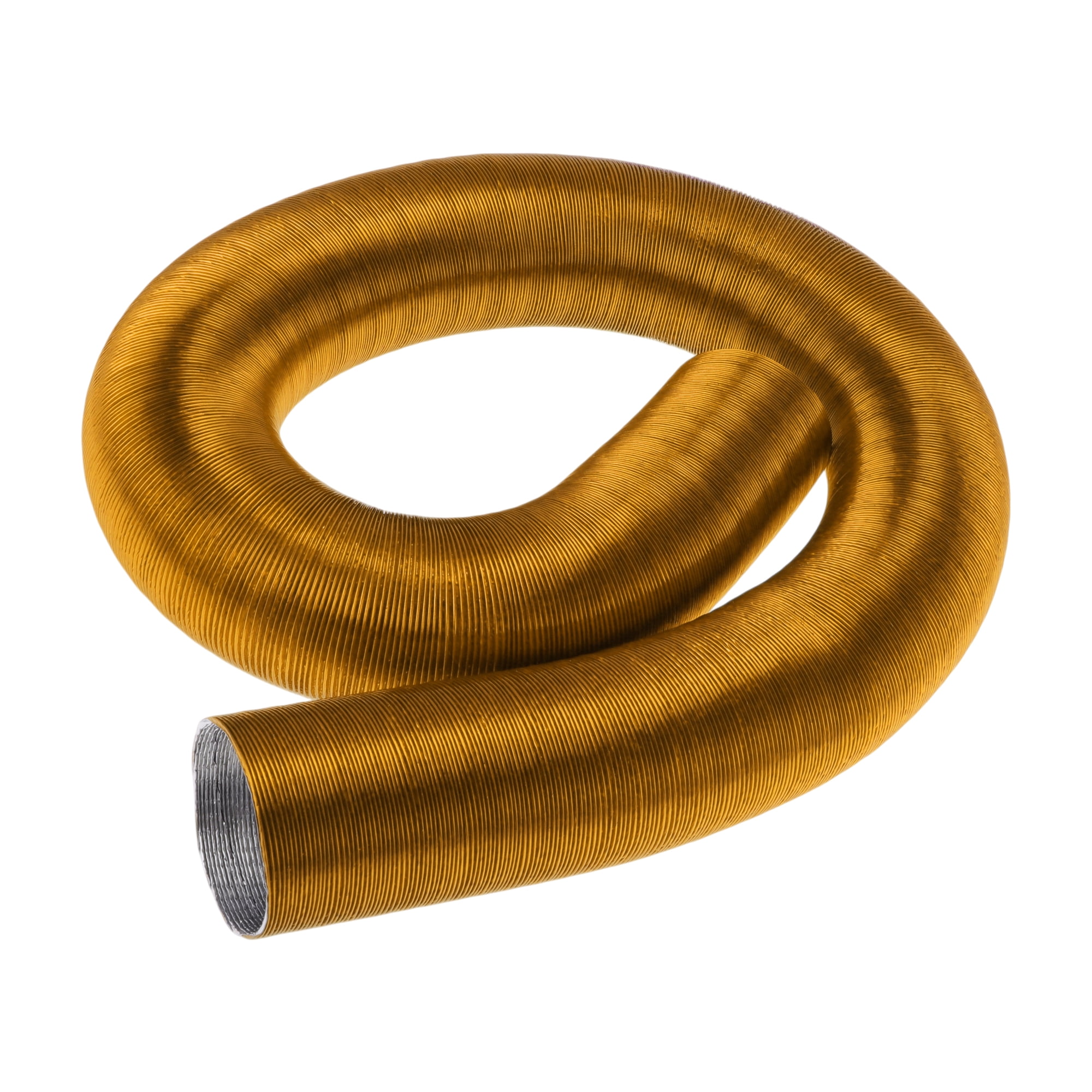 Unique Bargains 60mm Dia 180cm Car Heater Duct Pipe   Aluminum Foil Warm Air Ducting Hose for Diesel Heater Gold Tone