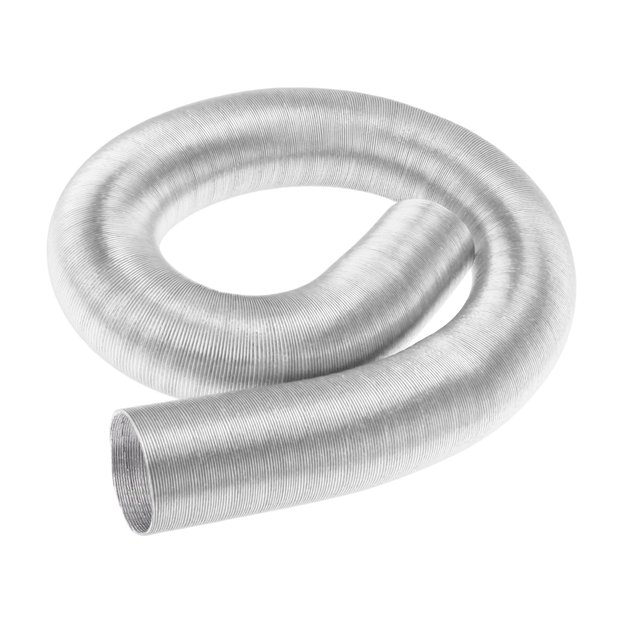 Unique Bargains 60mm Dia 180cm Car Heater Duct Pipe   Aluminum Foil Warm Air Ducting Hose for Diesel Heater Silver Tone
